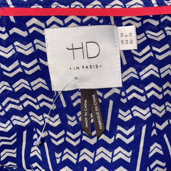 💙 Anthropologie HD in Paris Kaveri Henley Top Size 0/XS - Picture 3 of 9